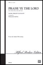 Praise Ye the Lord(Ich Will Denn H) Three-Part Treble choral sheet music cover Thumbnail